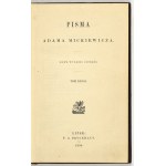 MICKIEWICZ A. - Writings. New complete edition. T. 1-2. 1876-1894