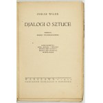 WILDE Oskar - Djalogi o sztuki. 1923