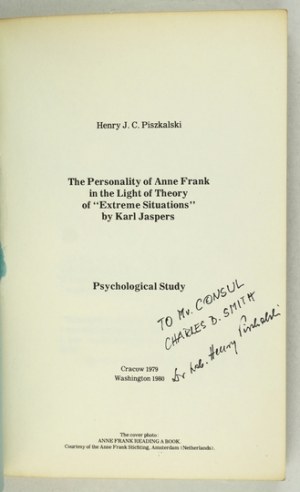 PISZKALSKI Henry J. C. - The Personality of Anne Frank in the Light of Theory of 