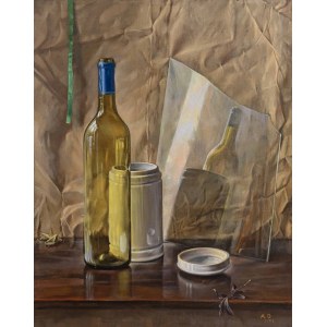Andrzej Olczyk, Still life with glass, 2002