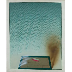 Stanislaw Fijalkowski (1922 Zdolbunow in Volhynia - 2020 Lodz), Rain and a flag (author's replica), 1981