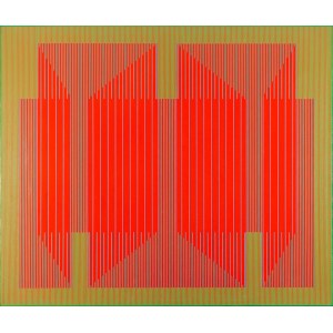 Julian Stanczak (1928 Borownica - 2017 Seven Hills, Ohio), Offended Red, 1967