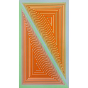 Richard Anuszkiewicz (ur. 1930, Erie), Triangulated Orange, 1977