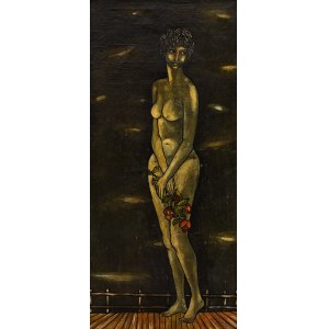 Benon Liberski (1926 Łódź - 1983 Łódź), Nude with roses, 1960s