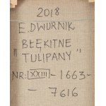 Edward Dwurnik (1943 Radzymin - 2018 Varšava), Modré tulipány zo série Dvadsiaty tretí, 2018
