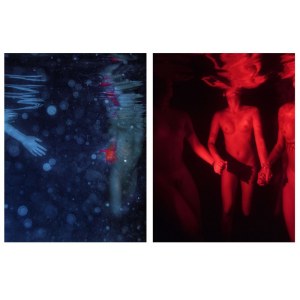 Martina Cirese (Roma 03/12/1988), a) Figures Underwater #3. Lipsi, Greece, 2021; b) Woman Underwater #5. Marsiglia, France 2020. Dittico
