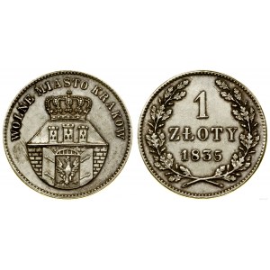 Poland, 1 zloty, 1835, Vienna