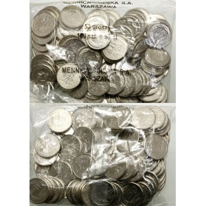 Poland, mint bag of 100 x 50 pennies, 2011, Warsaw