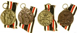 Germany, set of 2 x War Badge of Honor (Deutsche Ehrengedenkmünze des Weltkrieges), 1921-1934