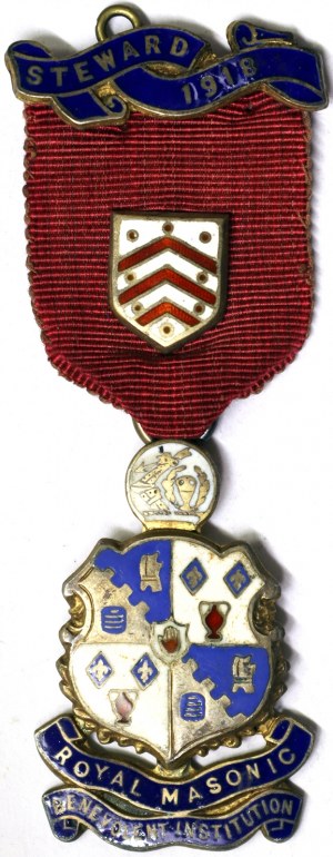 Great Britain - Masonic medals, Kingdom, George V (1910-1936), Medal 1918