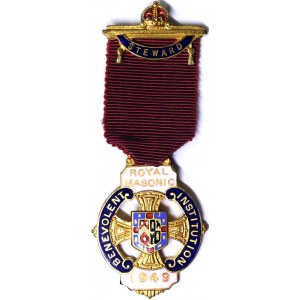 Veľká Británia - murárske medaily, kráľovstvo, Juraj VI. (1936-1952), medaila 1949