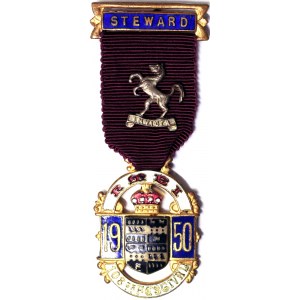 Wielka Brytania - Medale masońskie, Królestwo, Jerzy VI (1936-1952), Medal 1950