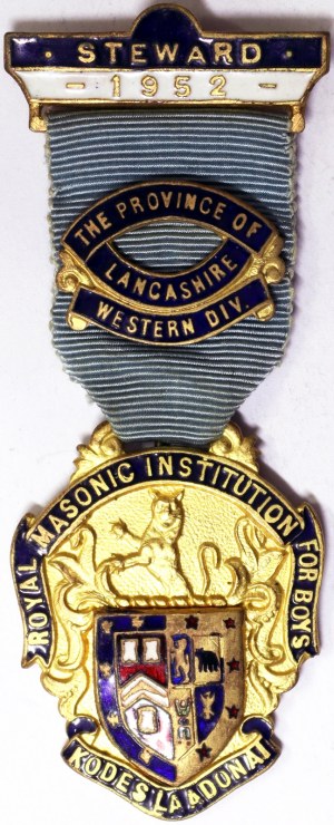 Veľká Británia - murárske medaily, kráľovstvo, Juraj VI. (1936-1952), medaila 1952
