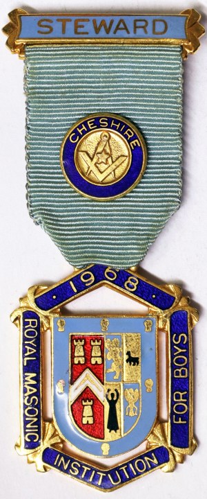 Grande-Bretagne - Médailles maçonniques, Royaume, Elizabeth II (1952-2022), Médaille 1968