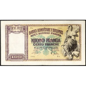 Albánsko, kráľovstvo, Vittorio Emanuele III (1939-1943), 100 Franga Ari n.d. (1940)