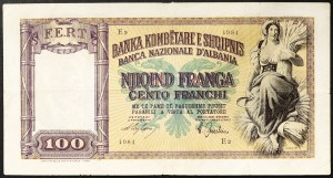 Albania, Kingdom, Vittorio Emanuele III (1939-1943), 100 Franga Ari n.d. (1940)