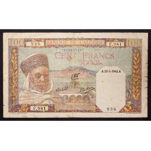 Algerien, Alliierte Besetzung, 100 Francs 23/05/1942