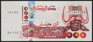 Alžírsko, republika (1962-data), 1 000 dinárů 10. 6. 1998