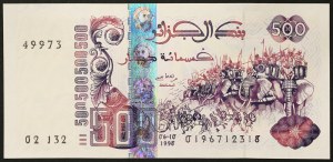 Alžírsko, republika (1962-dátum), 500 dinárov 21/5/1992 (1996)