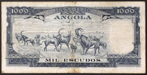 Angola, portugalská kolonie (do roku 1975), 1 000 escudos 10/06/1970