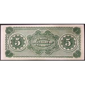 Argentina, Republika (1816-data), 5 pesos Fuertes b.d. (1869)