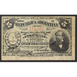 Argentine, République (1816-date), 5 Centavos 01/05/1892