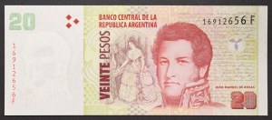 Argentína, Republika (1816-dátum), 20 pesos b.d. (2003)