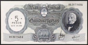 Argentína, republika (1816-dátum), 5 pesos 1969-71