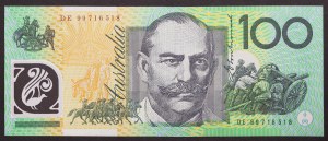 Austrália, kráľovstvo, Alžbeta II (1952-2022), 100 dolárov b.d.