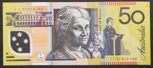 Austrálie, Království, Alžběta II (1952-2022), 50 dolarů b.d.