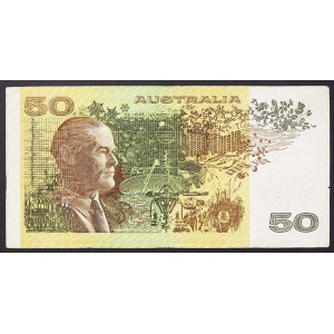 Austrálie, Království, Elizabeth II (1952-2022), 50 dolarů 1985