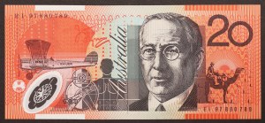 Austrálie, Království, Alžběta II (1952-2022), 20 dolarů b.d.