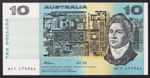 Austrálie, Království, Elizabeth II (1952-2022), 10 dolarů 1991