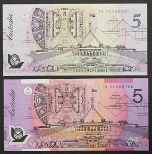 Australia, Regno, Elisabetta II (1952-2022), Lotto 5 pezzi.