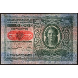 Rakousko, Rakousko-Uhersko, František Josef I. (1848-1916), 100 korun 02/01/1912
