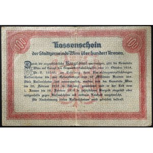 Rakúsko, Rakúsko-Uhorsko, František Jozef I. (1848-1916), 100 korún 01/11/1918