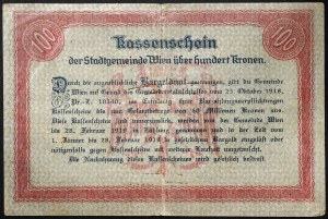 Rakúsko, Rakúsko-Uhorsko, František Jozef I. (1848-1916), 100 korún 01/11/1918