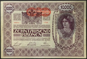Austria, Prima Repubblica (1918-1938), 10.000 corone 1918