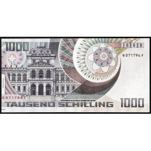 Autriche, Deuxième République, 1.000 Schilling 03/01/1983