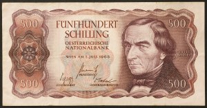 Austria, Second Republic, 500 Schilling 01/07/1965