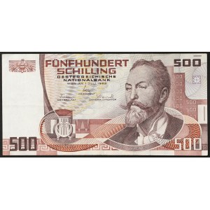 Rakúsko, Druhá republika, 500 šilingov 01/07/1985