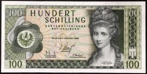 Austria, Second Republic, 100 Schilling 02/01/1969