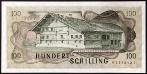 Rakúsko, Druhá republika, 100 Schillingov 02/01/1969