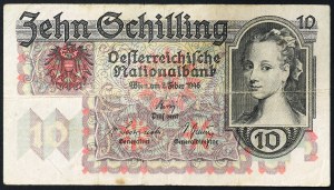 Österreich, Zweite Republik, 10 Schilling 02/02/1946