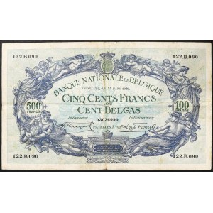 Belgium, Albert I (1909-1934), 500 Francs 21/03/1929