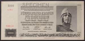 Čechy a Morava, republika, 5.000 korún 24/02/1944