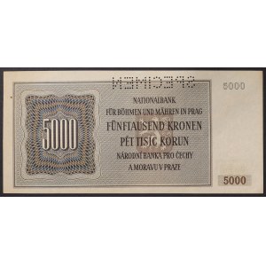 Böhmen und Mähren, Republik, 5.000 Kronen 24/02/1944