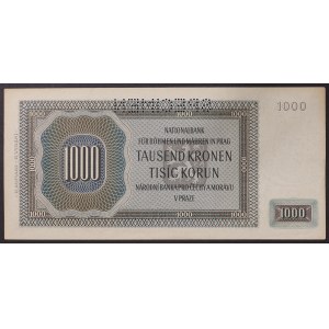 Čechy a Morava, republika, 1 000 korún 24/10/1942