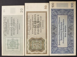 Bohemia & Moravia, Republic, Lot 3 pcs.