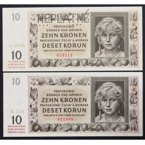 Bohemia &amp; Moravia, Republic, Lot 2 pcs.